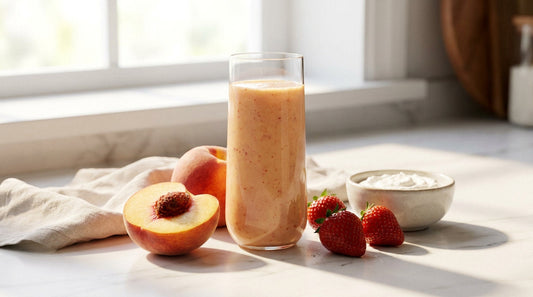 Smoothie pêche fraise : la pause douceur et énergie de tes journées actives